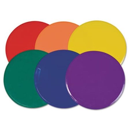 HAPPYHEALTH Poly Spot Marker Set; 9" Disks; Assorted Colors; 6/Set HA8772